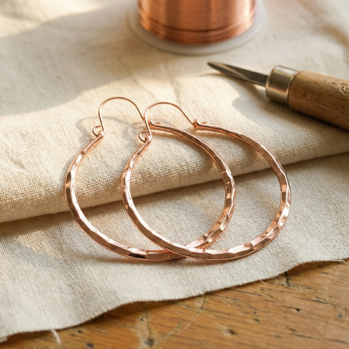 Copper Soul Willow Copper Earrings