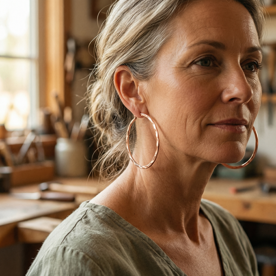 Copper Soul Willow Copper Earrings