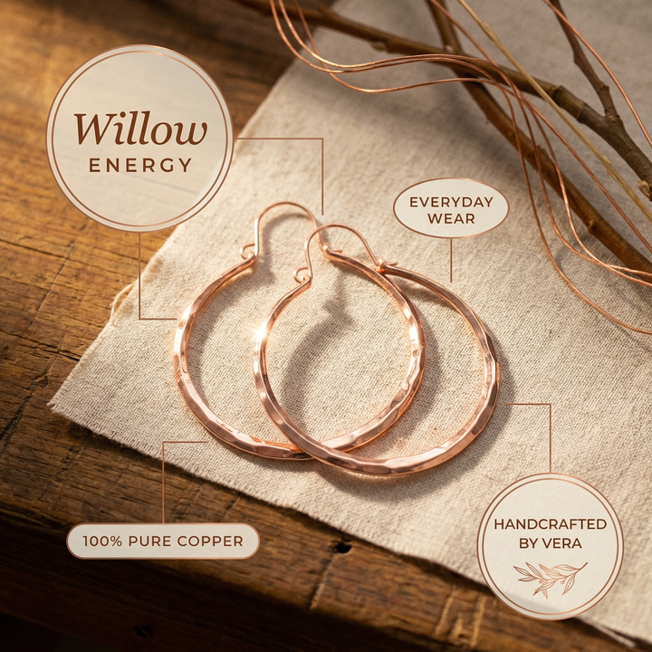 Copper Soul Willow Copper Earrings