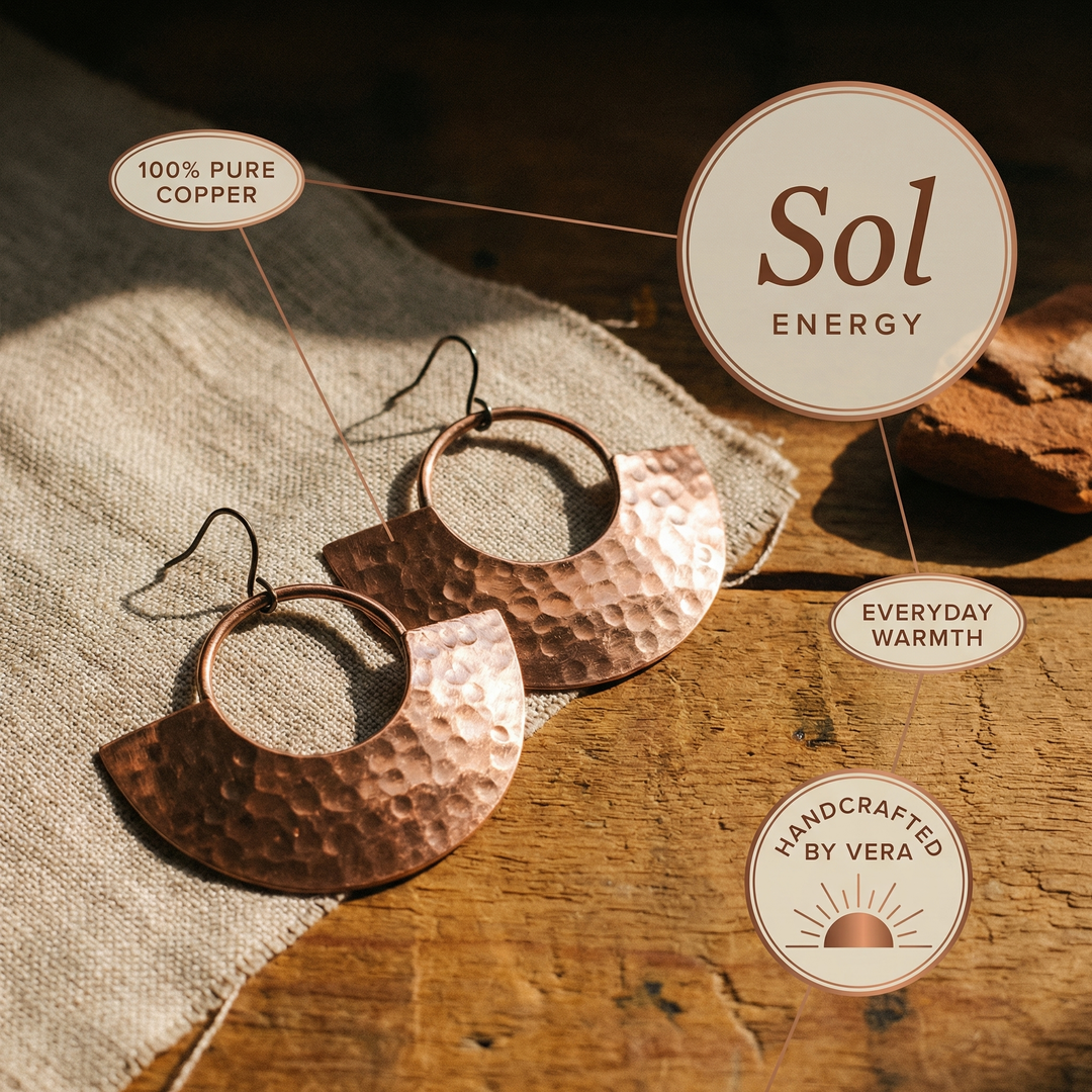 Copper Soul Sol Copper Earrings