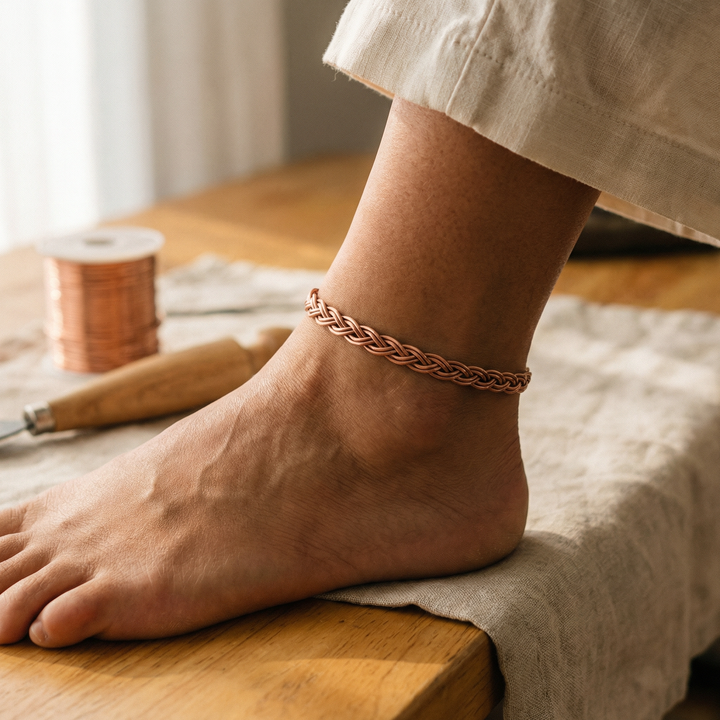 Copper Soul Reed Copper Anklet