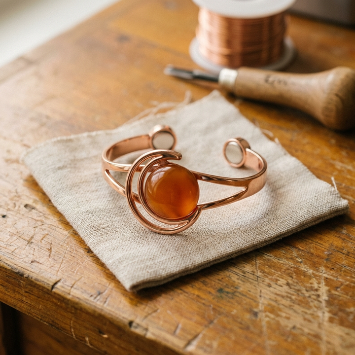 Copper Soul Sphere Orange Copper Bracelet