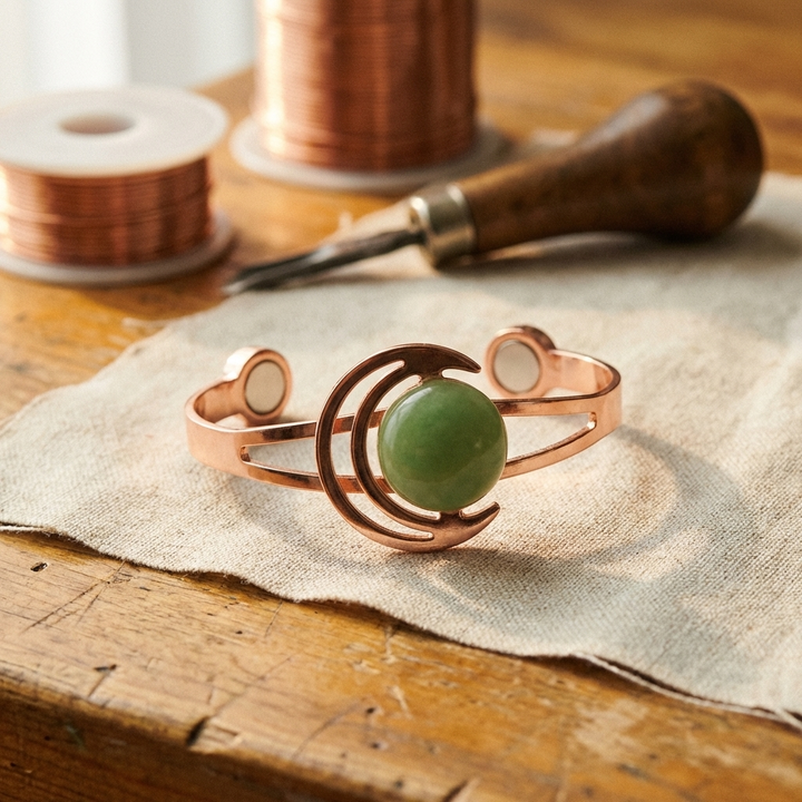 Copper Soul Sphere Green Copper Bracelet